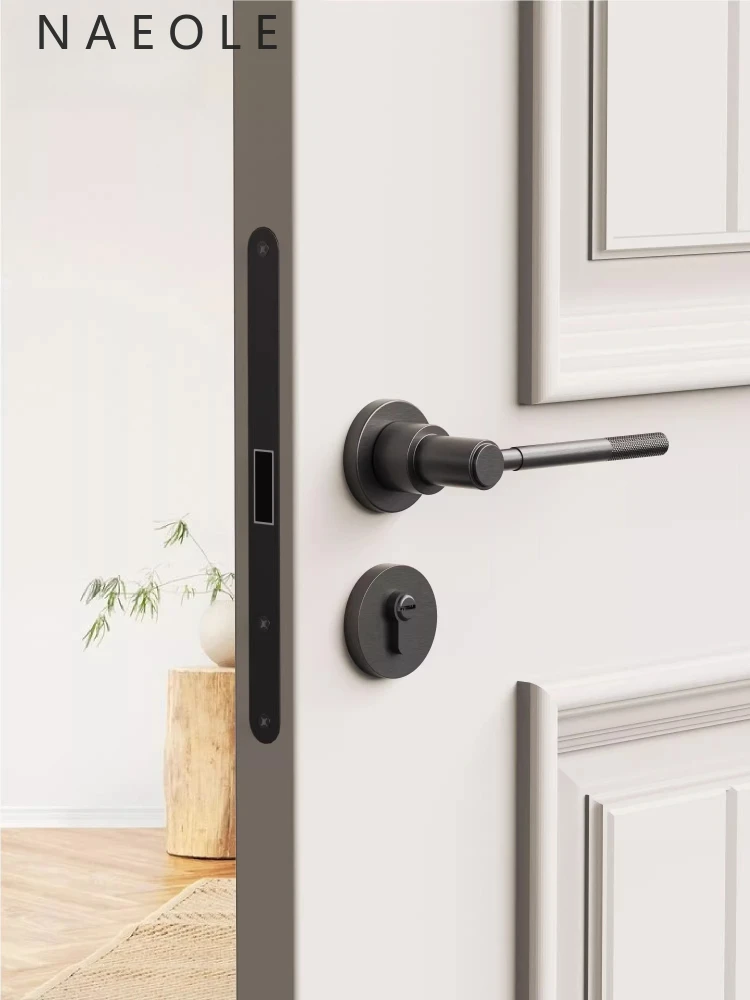 

Rolled Flower Door Lock Home Door Knob Universal Separate Lock for Bedroom Hardware Accessories with Key Family Security Lock