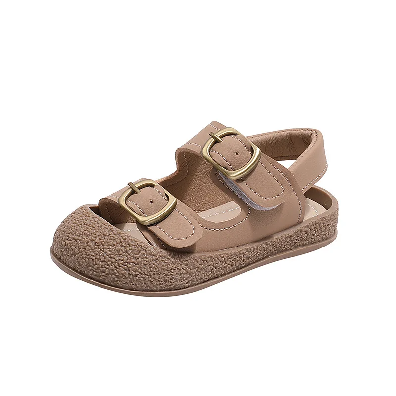 2024Summer Baby1-3Year-Old Soft Bottom Toddler Closed Toe Sandals