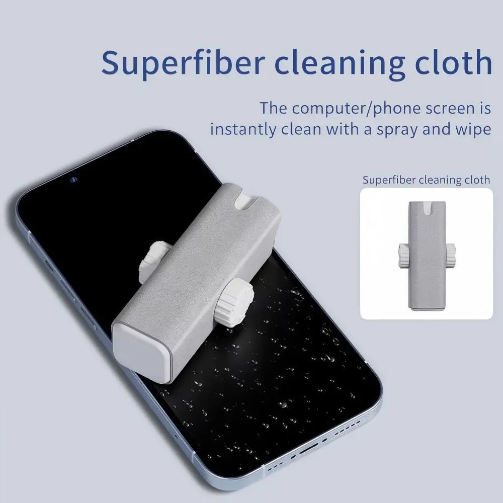 5in1 Glasses Cleaning Cloth with Spray Bottle Multi-functional Lens Cleaning Kit Small Durable Phone Screen Cleaning Set