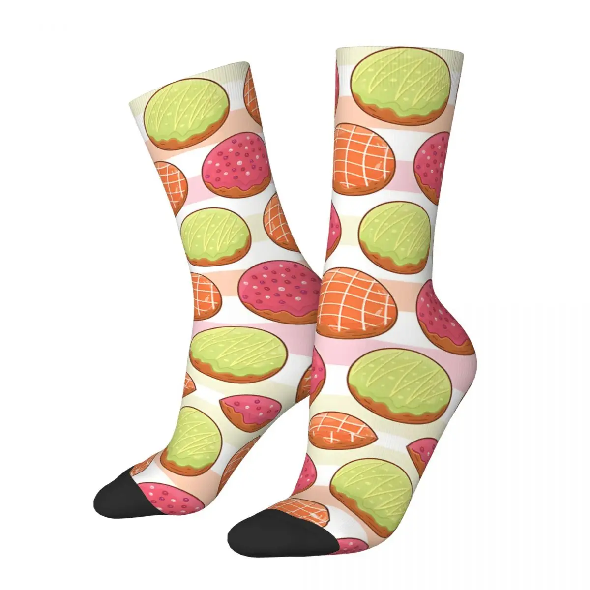 

Happy Men's Socks Colorful Donuts Vintage Street Style Crew Sock Gift Pattern Printed