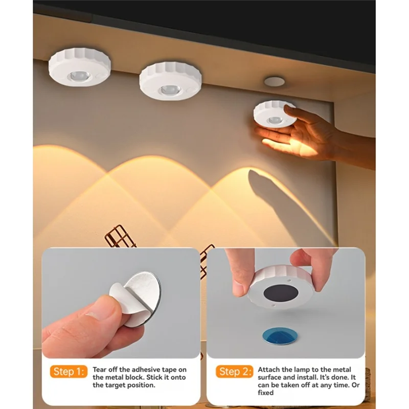 ABBY-Luci a disco con telecomando wireless LED RGB dimmerabili sotto l'illuminazione dell'armadio con faretto con rilevamento delle colline per armadietto del vino 3P