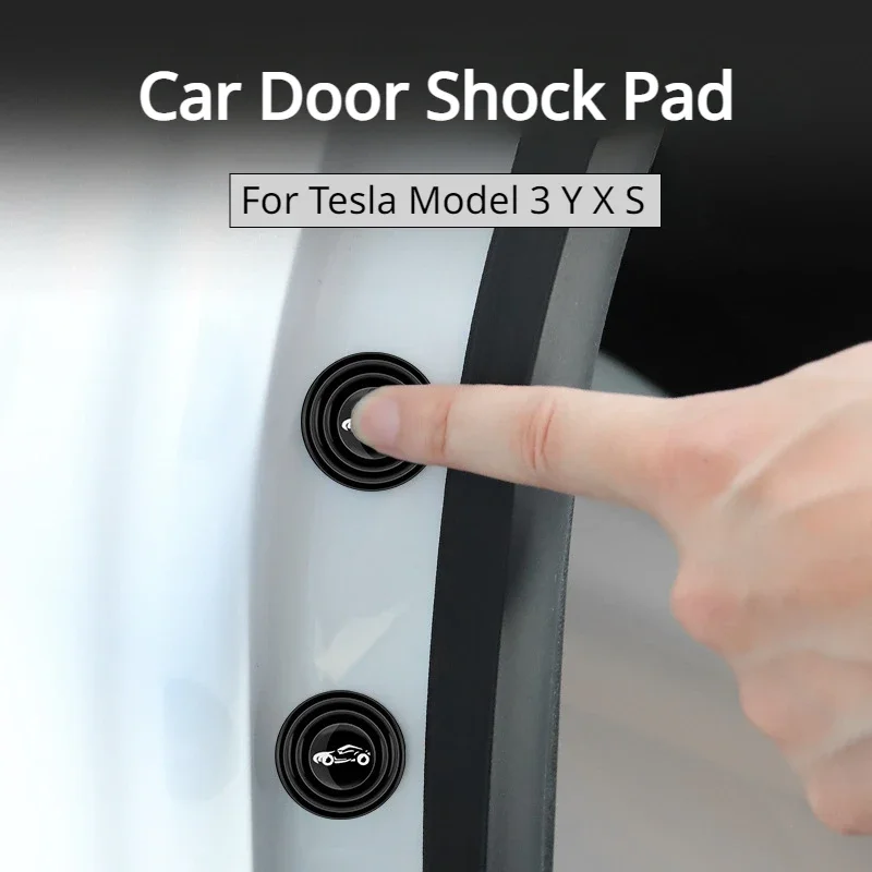 Anti-collision Silicone Pad Car Door Closing Anti-shock Protection Soundproof Silent Buffer Trunk Gasket for Tesla Model 3 Y X S