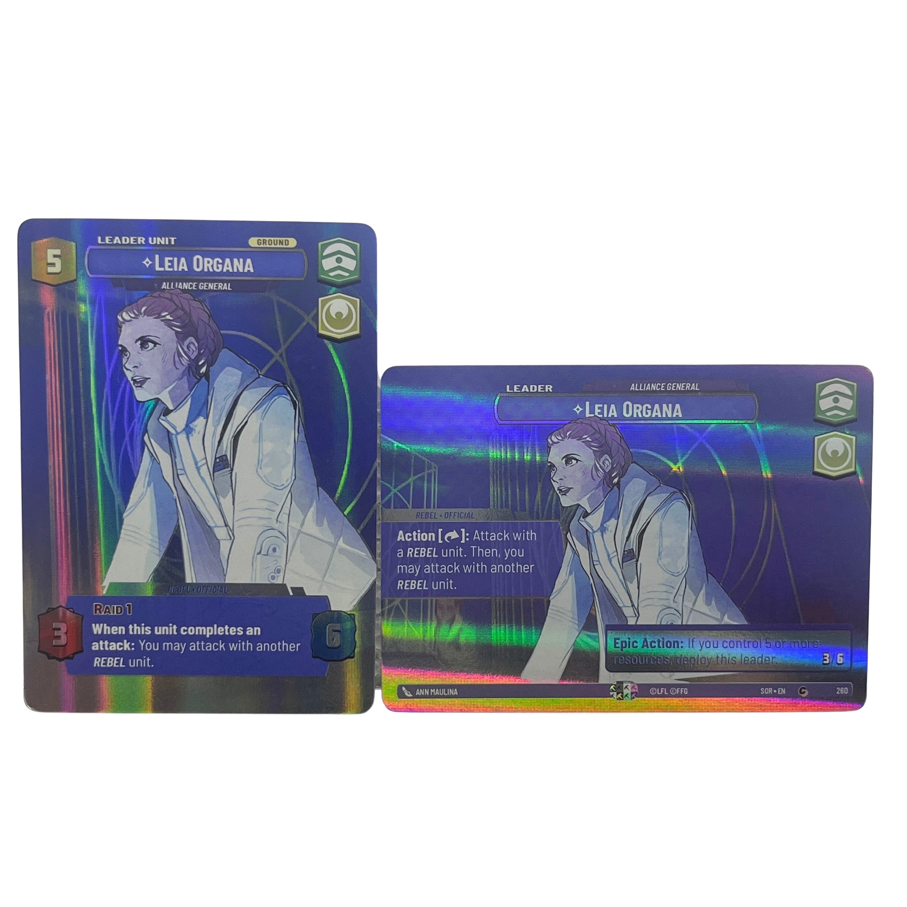 SWUDB Top-Grade Rare Collectible SWU Cards Boba Fett  Han Solo Leia Organa Cad Bane Chewbacca Rey Sabine Wren ShowcaseAlt Art - view 4