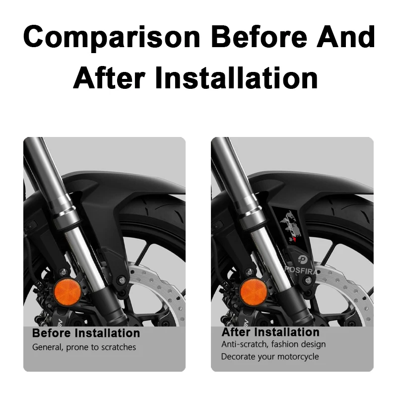 POSFIRA Motorcycle Front Fender Sticker Vinyl Mudguard Decals for Honda Hornet 750 CB 750 CB 750 2025 2024 2023 Accessories
