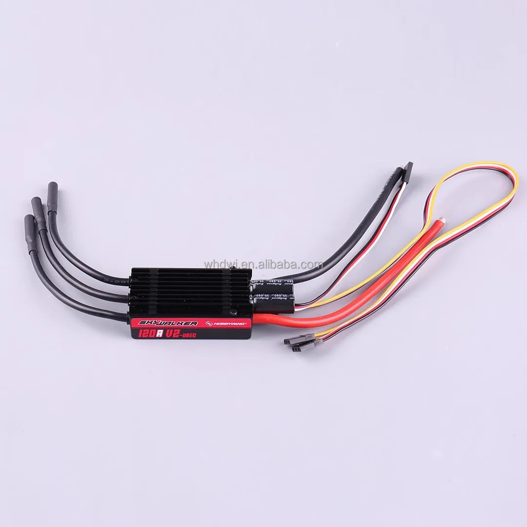 

Бесколлекторный металлический ESC SkyWalker 120A-V2-UBEC 3-8S LiPo для FPV дронов и самолетов с фиксированным крылом