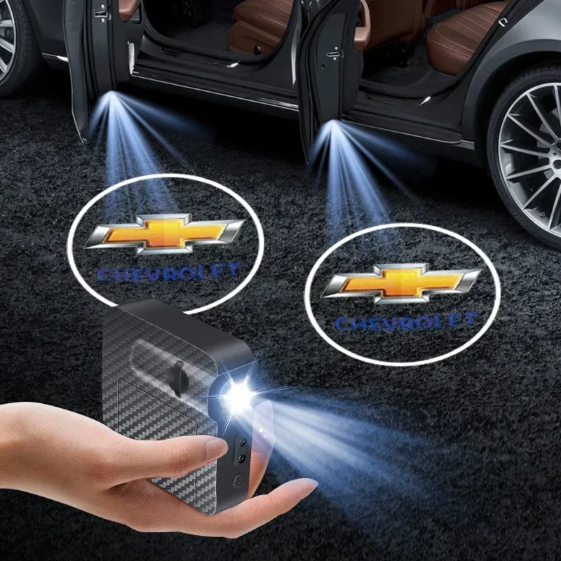 Luz de boas-vindas para carro LED HD sem perfuração Design Fit Chevrolet Silverado Impala Malibu Equinox Cruze Camaro Cavalier Blazer SparkAveo