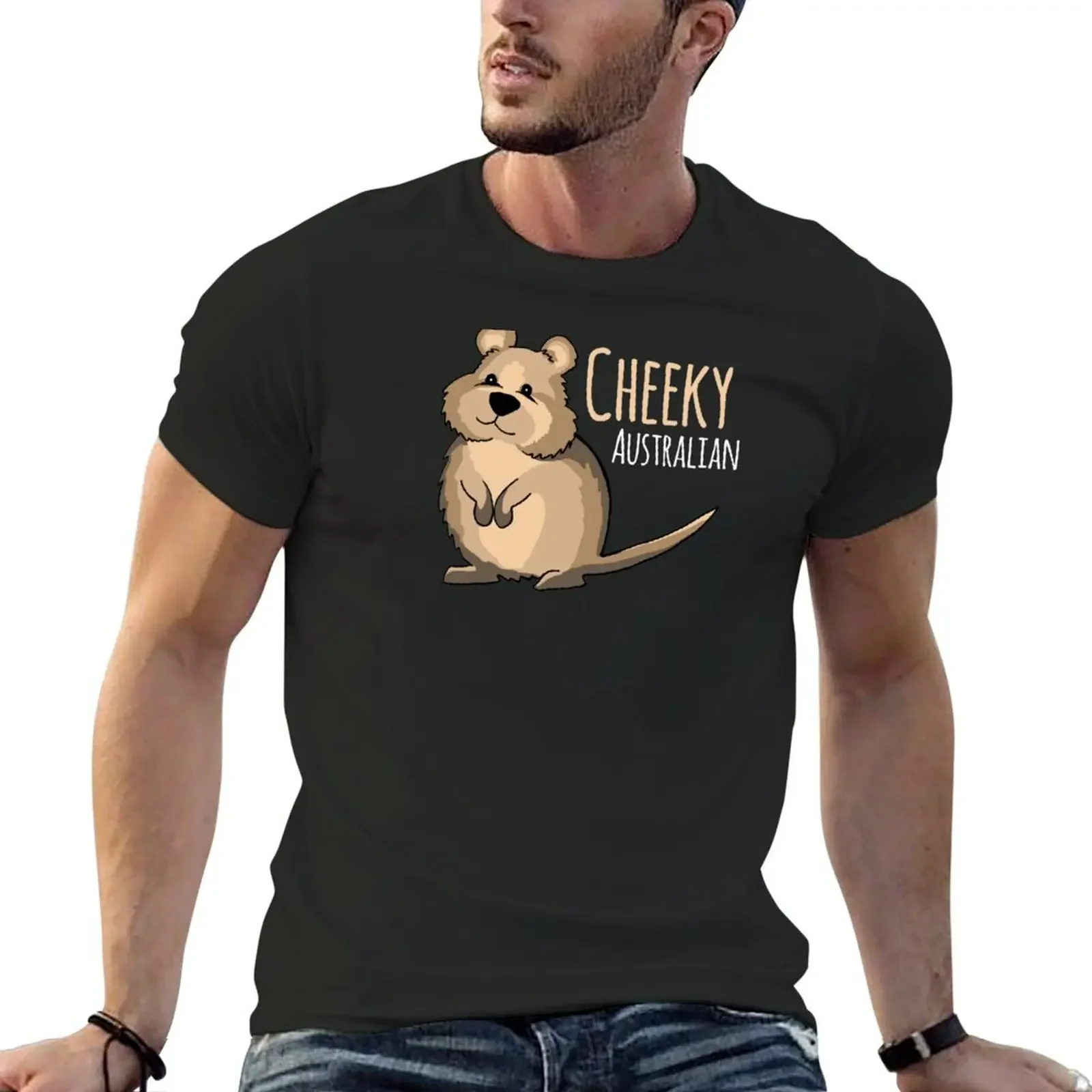 Cheeky Australian Quokka T-Shirt plus size tops anime clothes t shirt for men