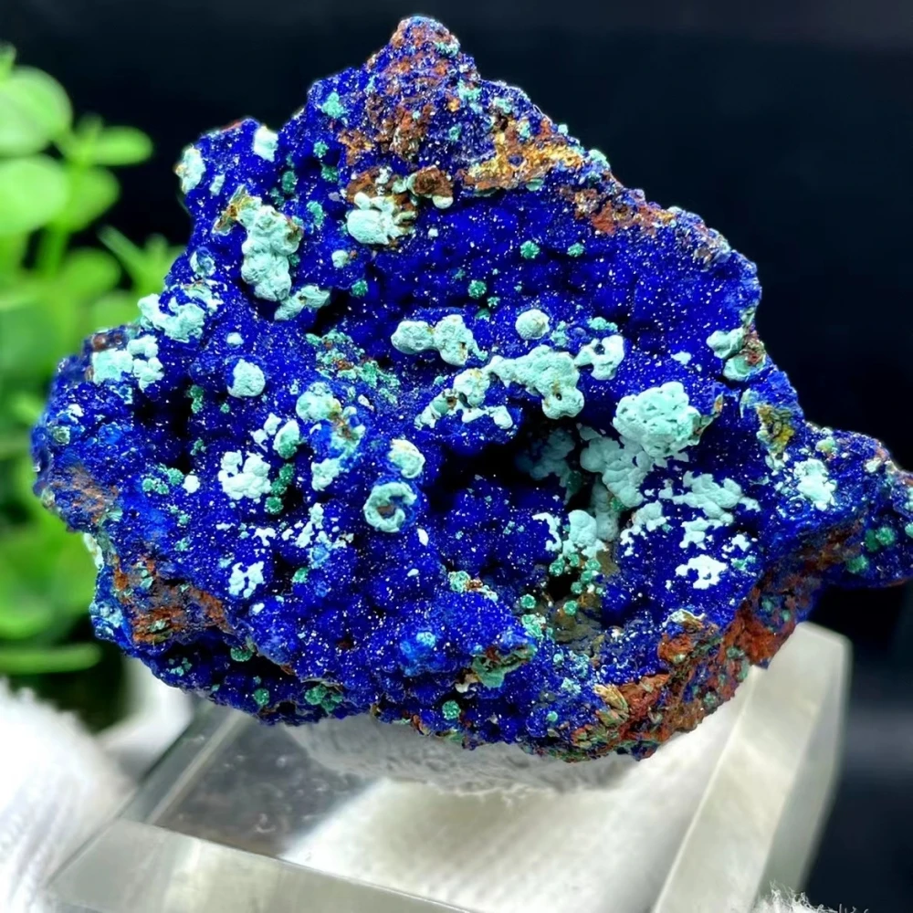 

Excellent Natural Azurite Malachite Geode Crystal Cluster Mineral Specimen Teaching Research Reiki Healing Stone Collectible