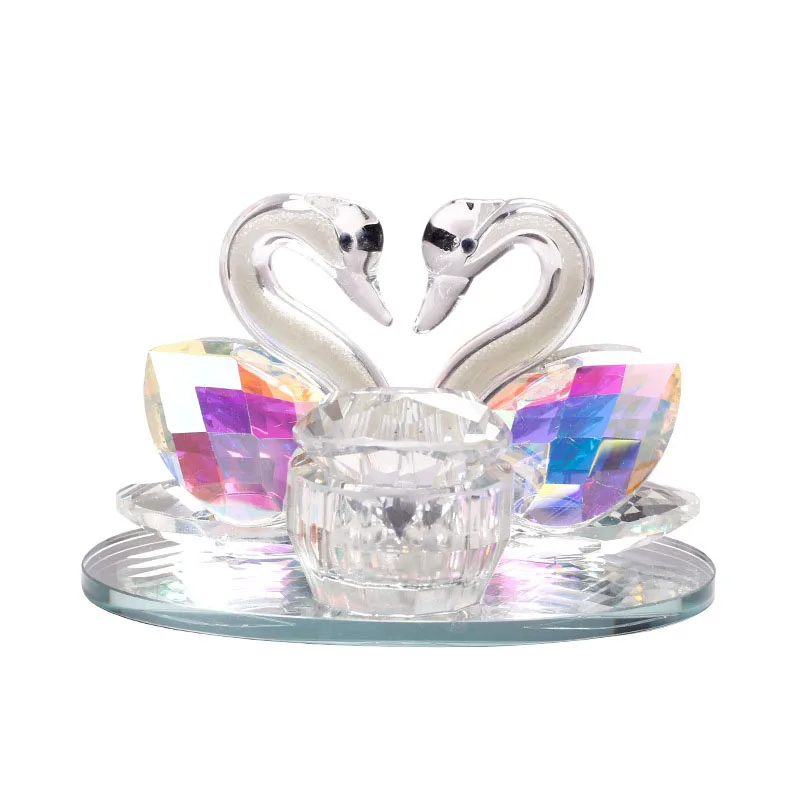 Swan Crystal Nail Cup High Transparent Crystal Container Cup for Nail Art Hand Model Shooting Works Decoration