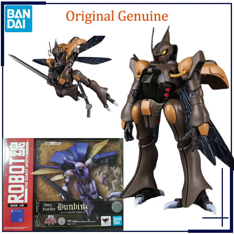 Original Genuine THE ROBOT SPIRITS Aura Battler Dunbine (SHADOW FINISH Ver.) Bandai Anime Model Toys Action Figure Gifts