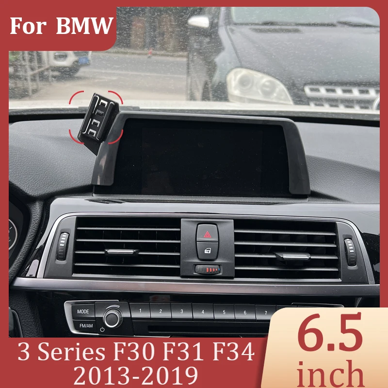 Car Mobile Phone GPS Navigation Bracket DIY Screen Wireless Charger For BMW 3 Series F30 F31 F34 2013-2019 Screen 6.5 Inch Base