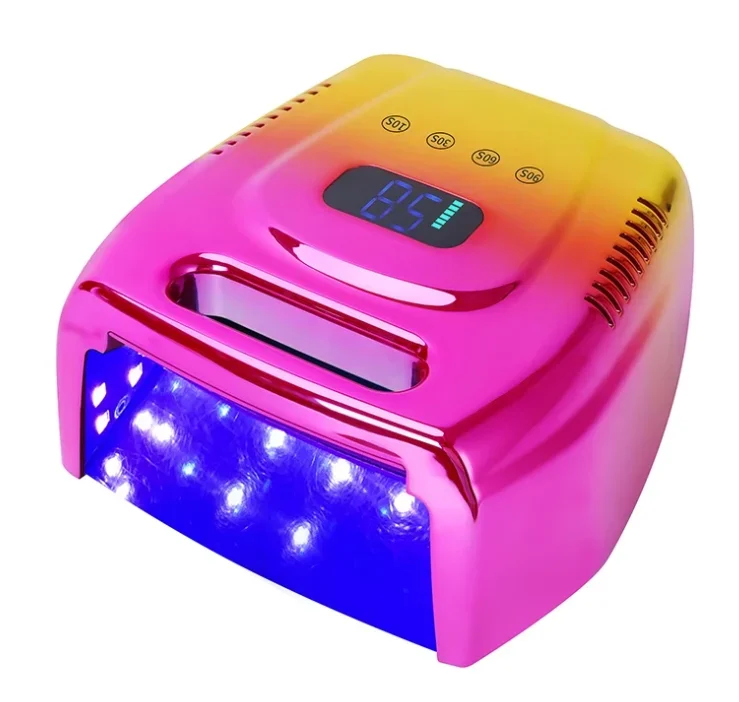 Metal interior and Metal Base 15600mA Rechargeable 96W Anti-acetone Wireless Cordless UV LED Nail Lamp