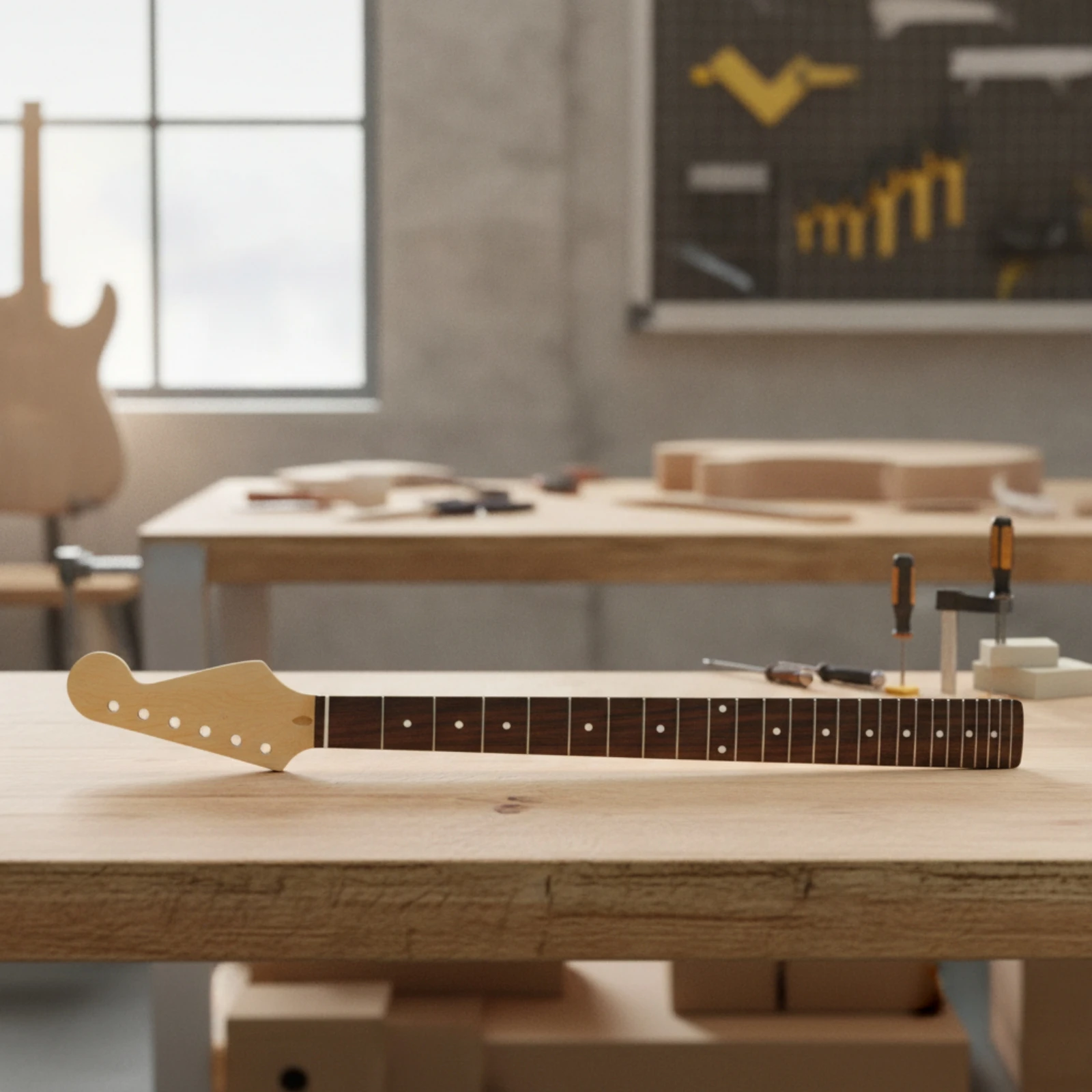 electric-guitar-neck-bolt-on-maple-guitar-neck-slim-unfinished-for-diy-players-luthiery