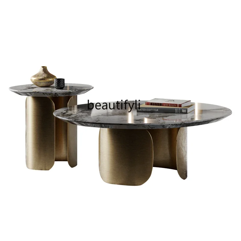 Italian postmodern designer marble set villa high-end, light luxury coffee table