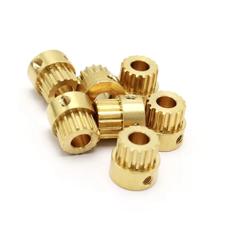 Piezas de engranaje industrial de latón de alta precisión, acero inoxidable mecanizado CNC con acabado de pulido para maquinaria industrial