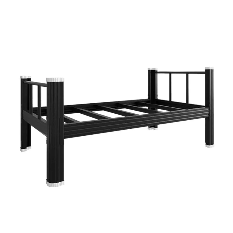 Single iron bed, steel single-layer bed, 1.2-meter iron art bed, minimalist hospital rental room, employee dormitory, iron frame image 2