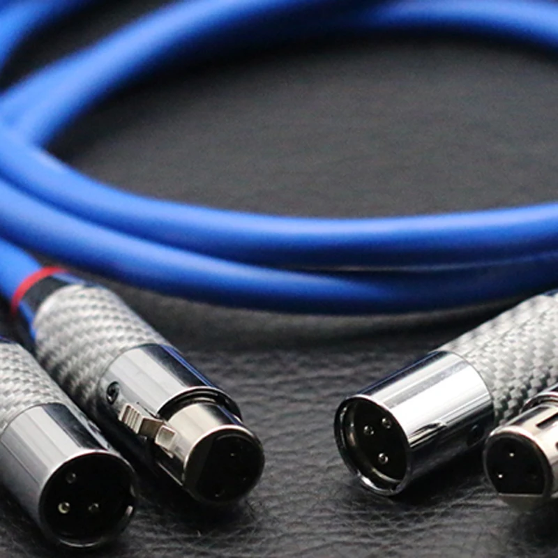 1Pair Audio Cardas Clear Light XLR Balanced Cable Carbon Fiber 3Pin XLR Plug Amplifier CD DVD Player Interconnect Audio Cable