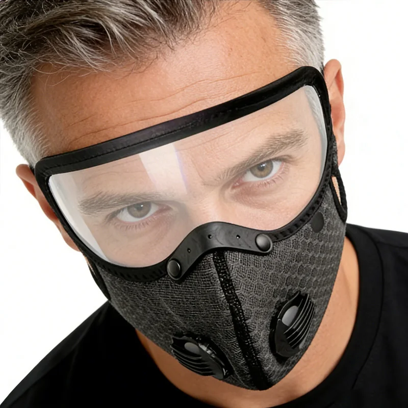 

1 шт. съемная маска для улицы | Пыленепроницаемый, многоразовый, унисекс, с геометрическим узором, застежка на липучке, ручная стирка.