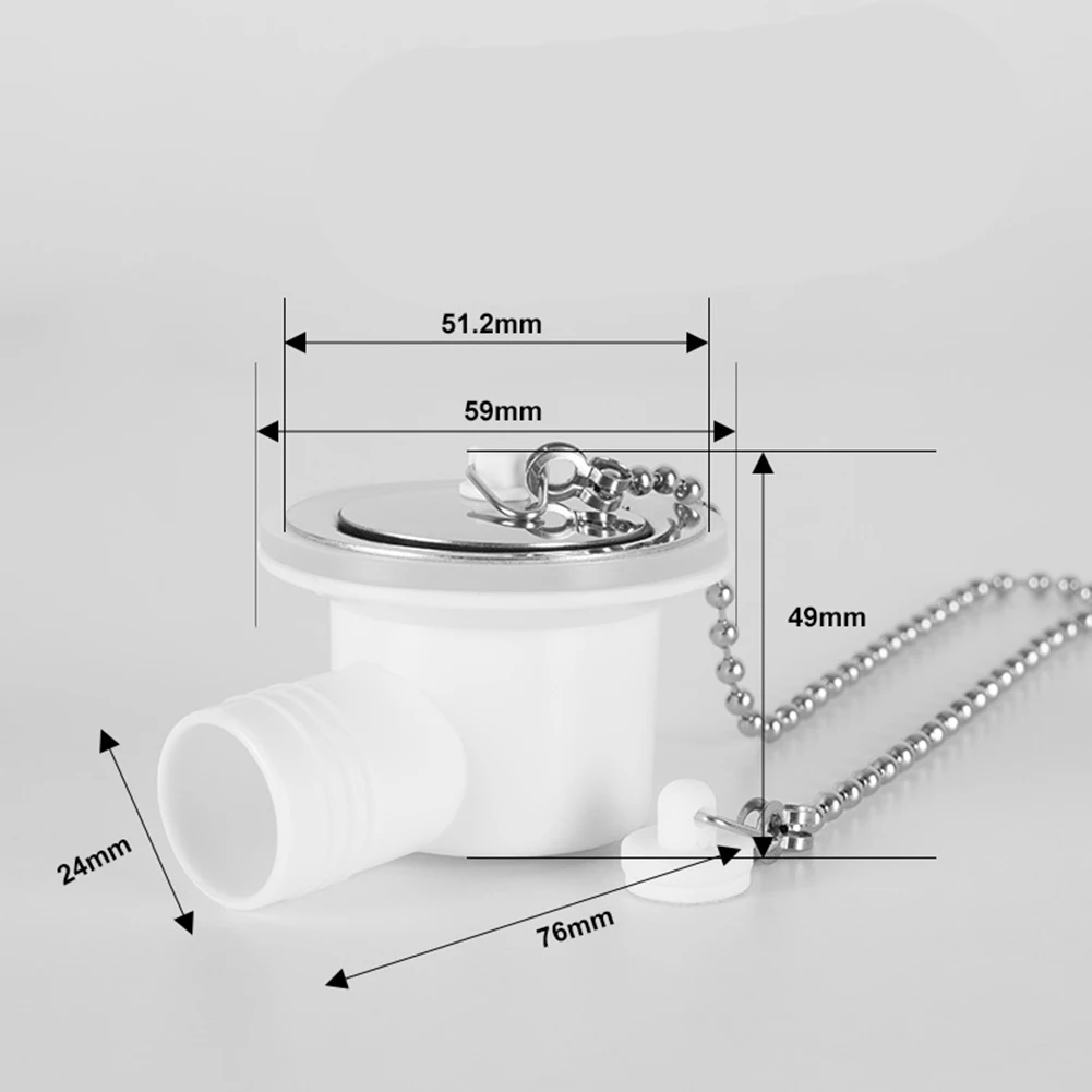 Konektor Saluran Air Wastafel RV dari Baja Tahan Karat dan ABS untuk Camper dan Kapal Pesiar dengan Adaptor Saluran Pembuangan untuk Drainase Efisien