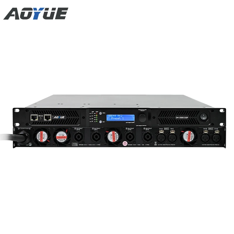 

D4-3500 DSP Professional Class D 2 Ohm Digital Power Amplifier 3500w 4 Channel DSP German Software