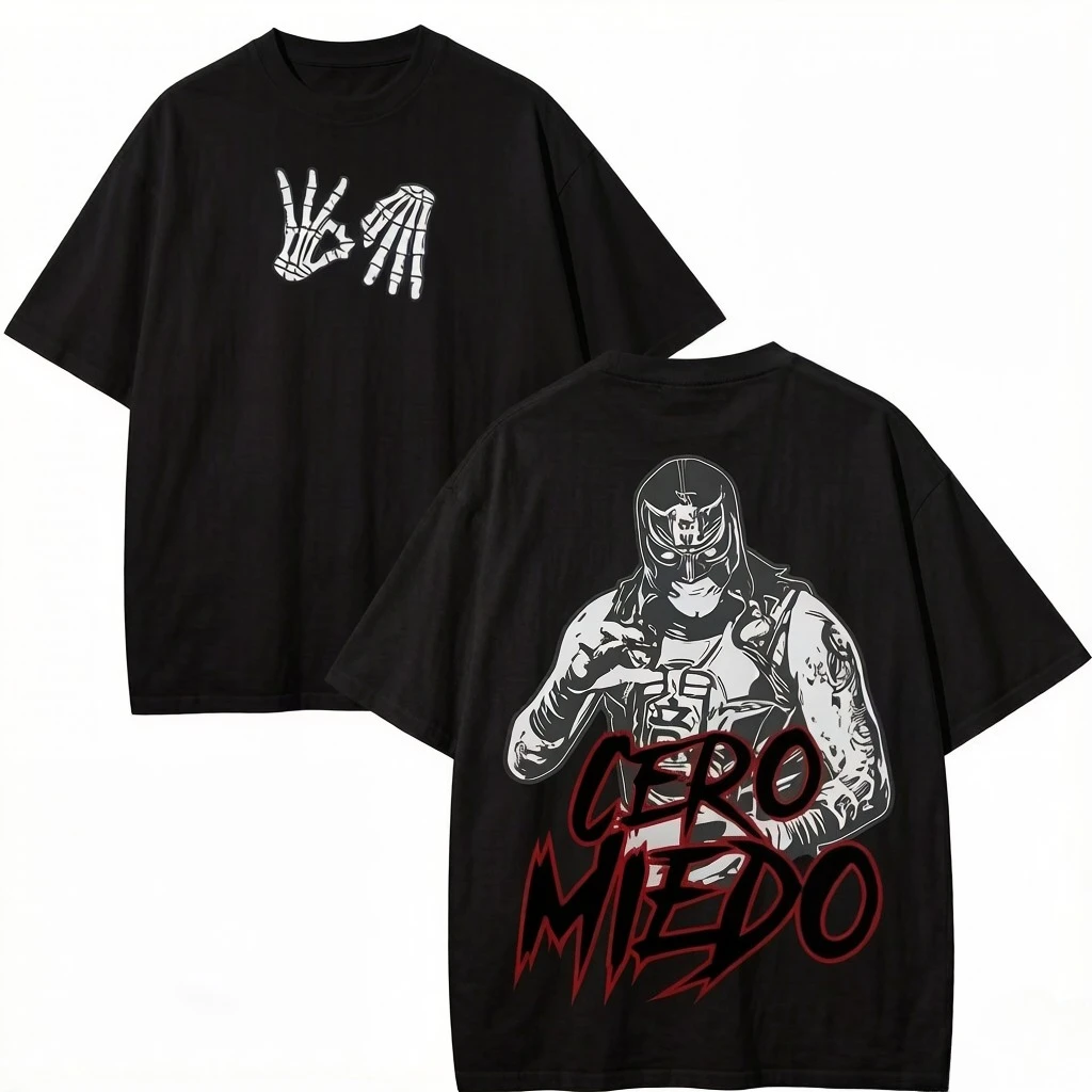 Camiseta de algodón con el listado de canciones de Penta El Zero Miedo, camisetas de manga corta vintage de HipHop para hombre y mujer, moda de verano