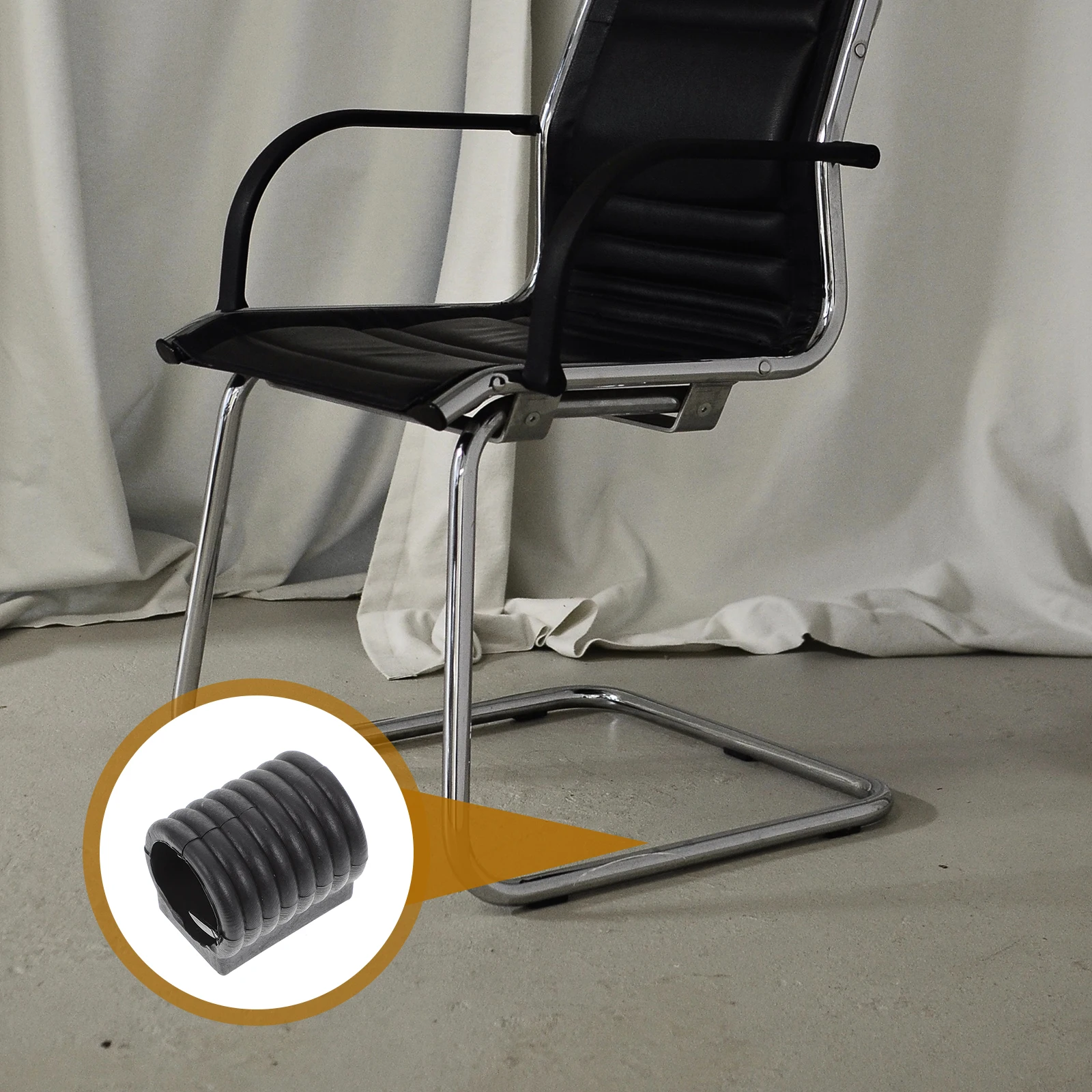 

50pcs Leg Caps U-Shape Single Prong Floor Glides For Office Stool Furniture Feet Anti-Slip Pads Chair Legs Foot Pads Furniture