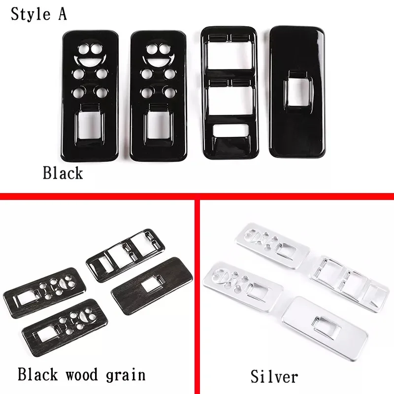 4 pcs ABS for Land Rover Range Rover Sport L320 LR3 2005-08 Car Window Lift Switch Button Cover Stickers Car Accessories 2 Style