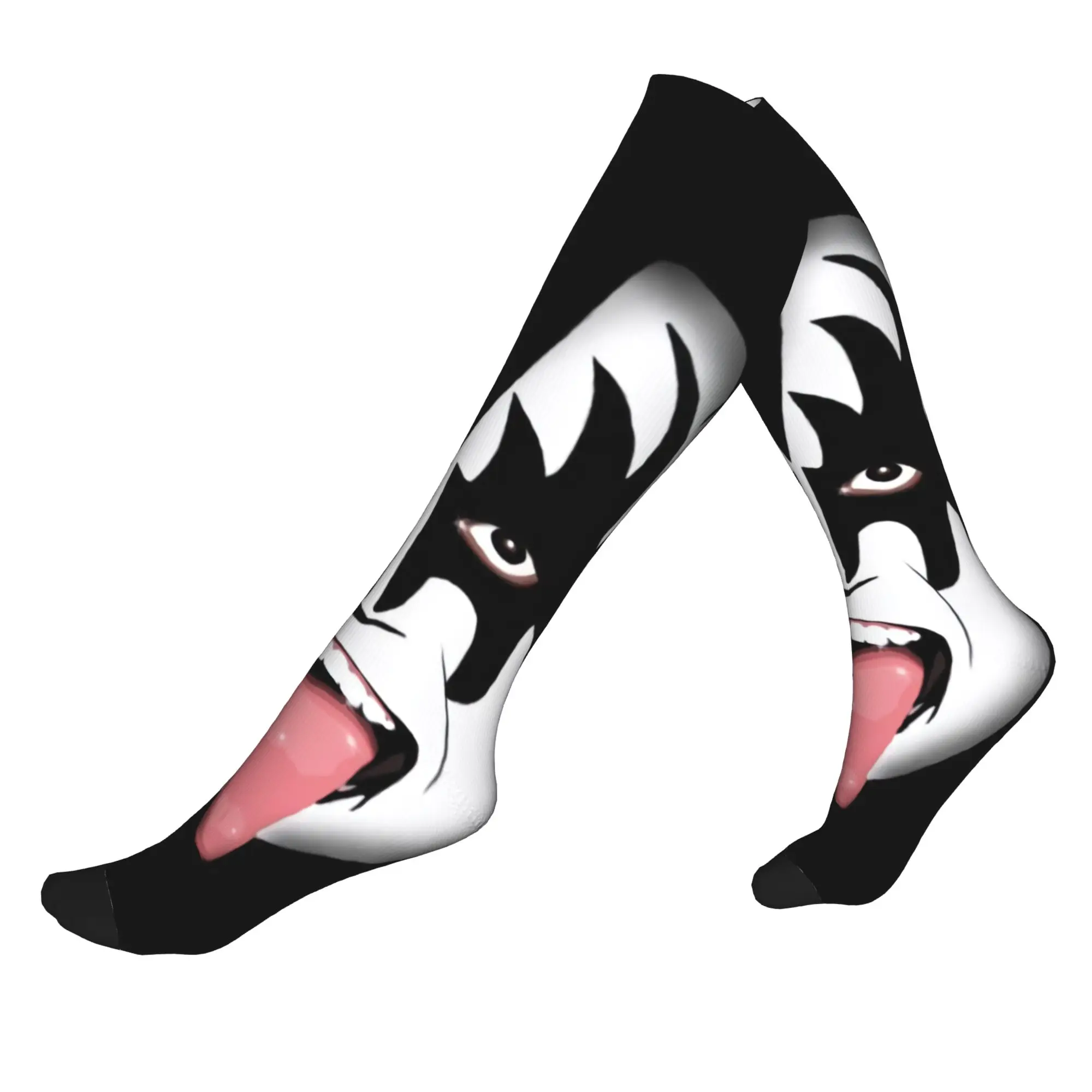 

Rock Demon Kiss Band Rock And Roll Mens Sports Compression Socks Unisex Novelty 3D Print Dress Socks