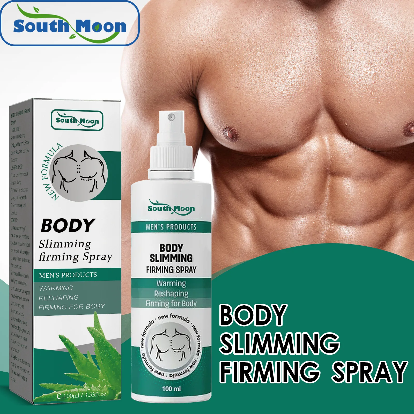 

South moon Slimming compact spray, body shaping skin muscle compact massage slimming spray