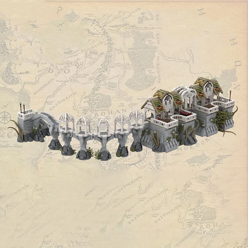 21067 قطعة MOC UCS Rivendell حزمة كاملة نموذج اللبنات هدايا عيد الميلاد البناء تجميع اللعب لتقوم بها بنفسك الطوب عيد ميلاد #5