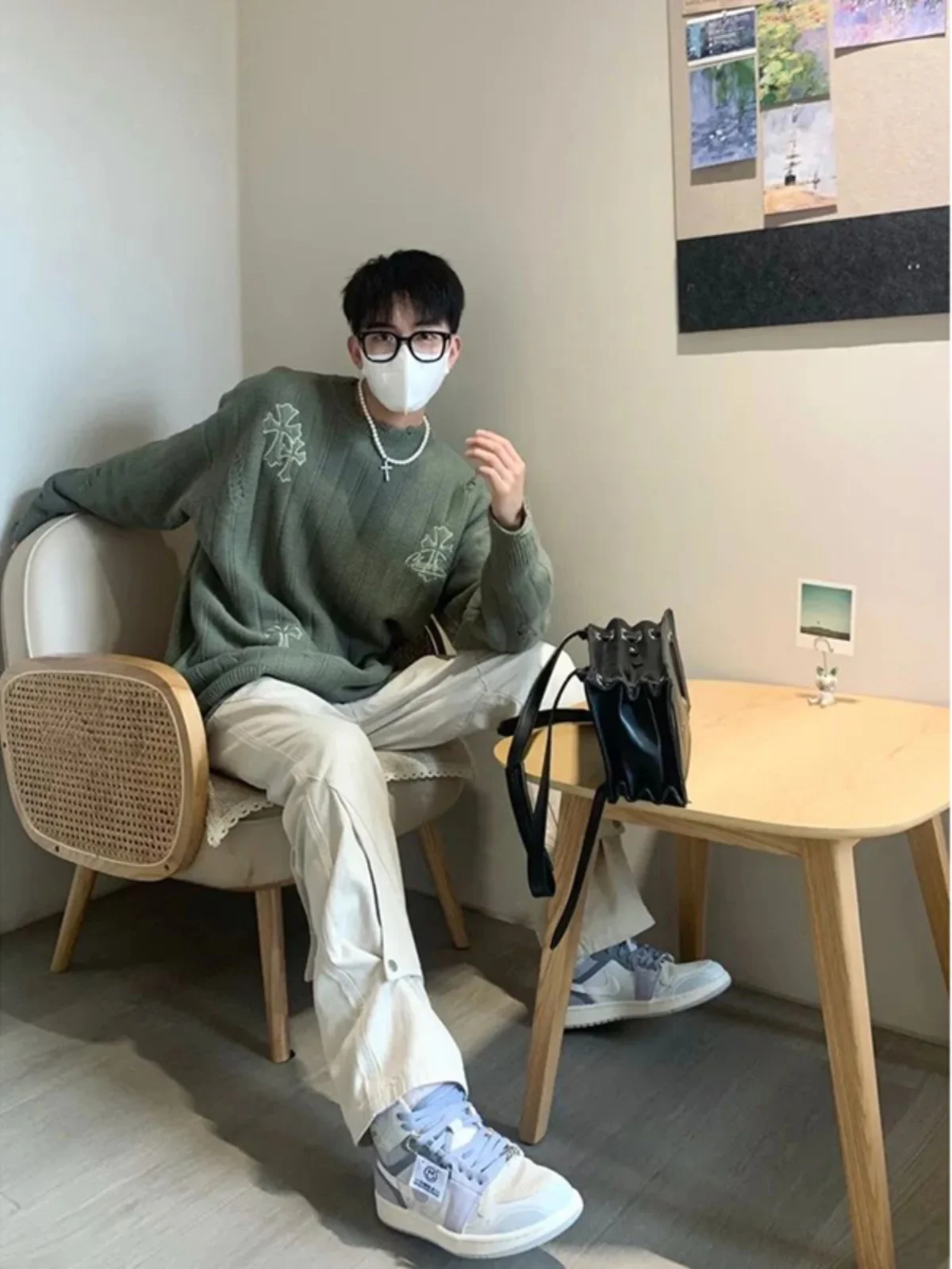 

American Retro Vibes Men's Workwear Pants Straight Leg Button Detailing Unique Design Summer Casual Trousers Cotton 00%