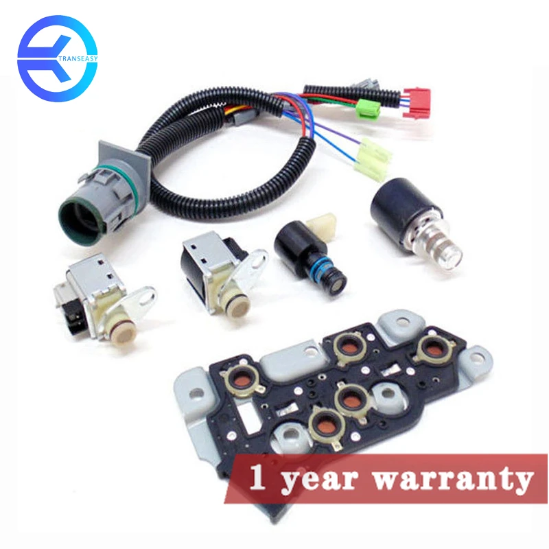 

4L80E Original Transmission Shift Solenoid Kit 4 Solenoids 1 Press Switch 1 Internal wire harness Fits For Chevrolet 1991-2003