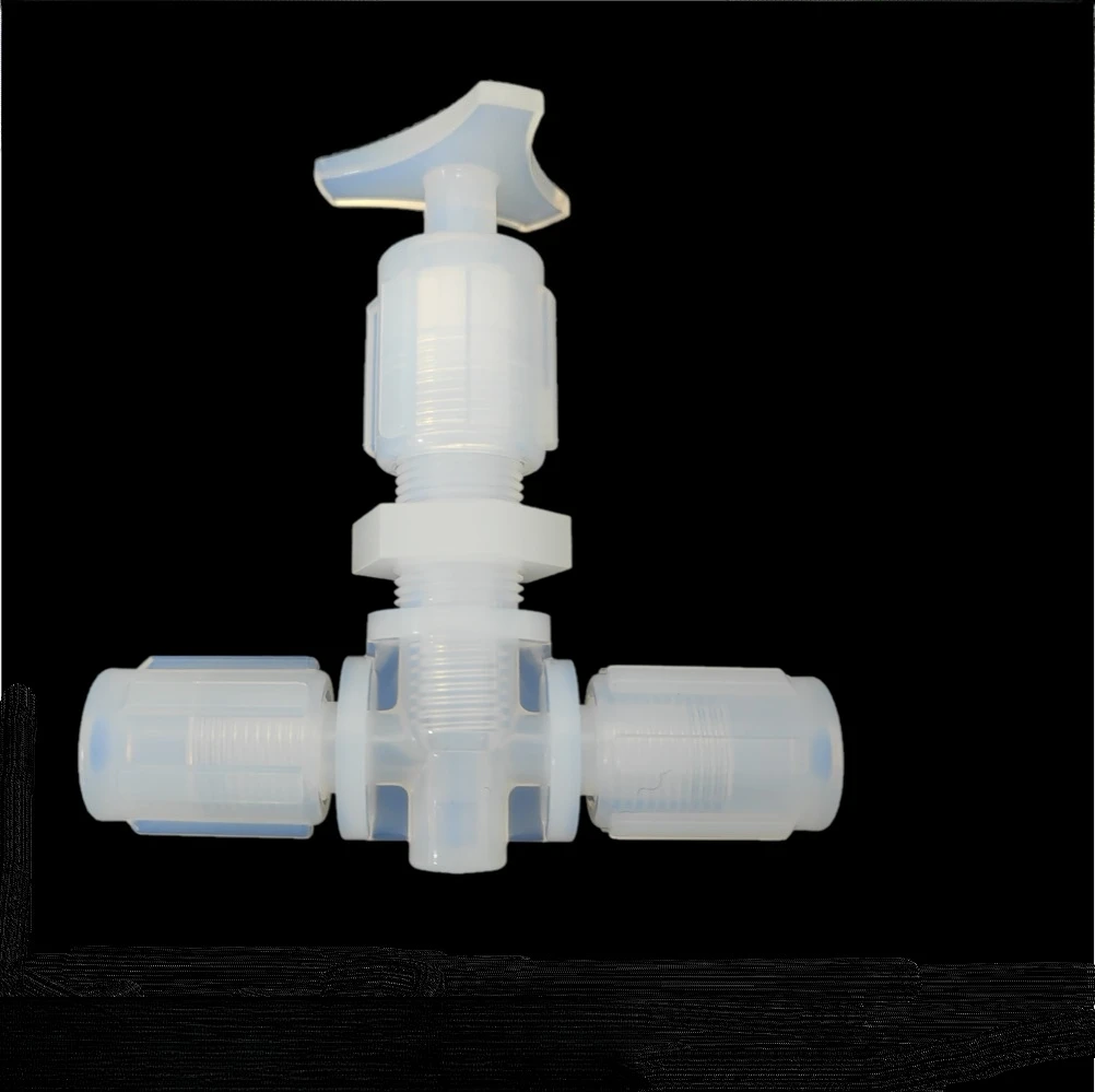 1/4 3/8 Pneumatic Needle Valve for Ultra Pure Liquid PFA Needle Manual Globe Valve