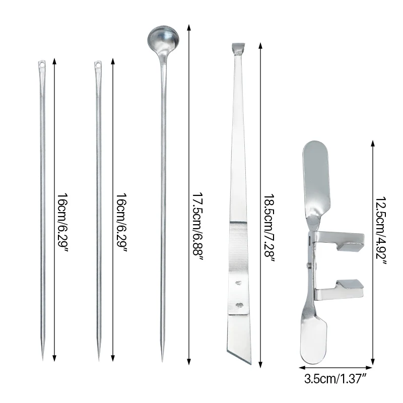 Stainless Steel Castration Tools Big Chicken And Little Chicken New Castrating Knife Five-Piece Set Poultry Farm supplies Tools