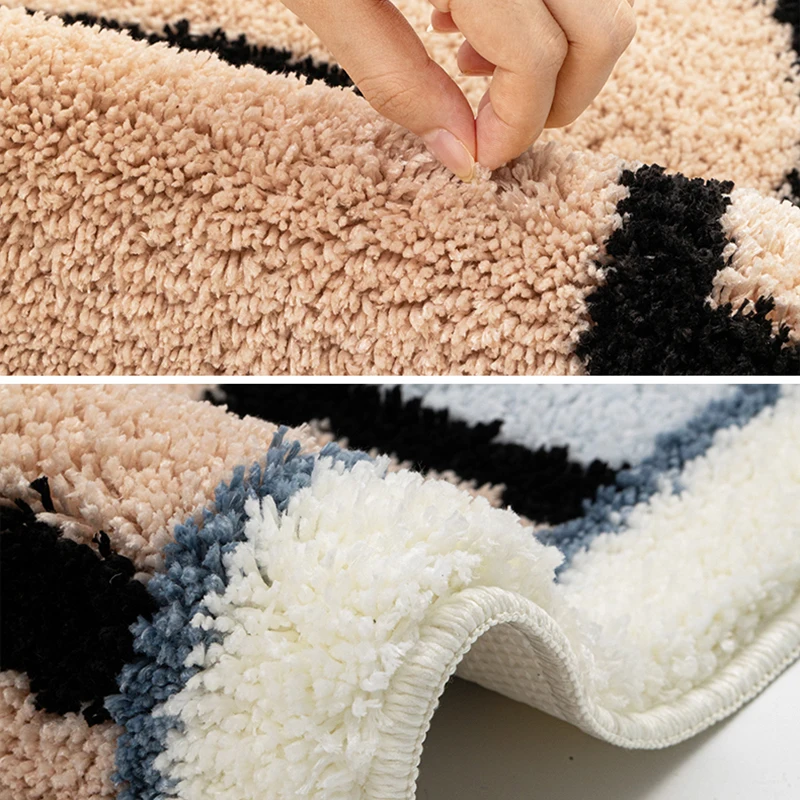 Funny Tufting Bathroom Mat Soft Plushy Rug Bedroom Bedside Carpet Doormat Floor Anti Slip Pad Aesthetic Home Room Decor