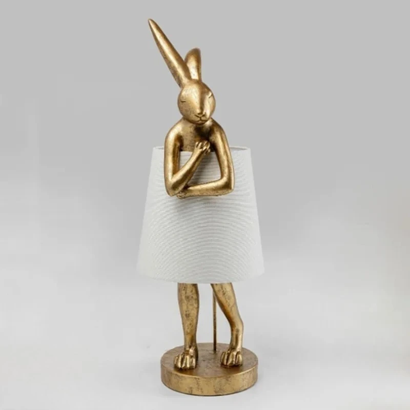 

Nordic Designer Table Lamps Creative Resin Rabbit Retro Living Room Bedroom Study Cafe Art Decorative Desk Lamp Bedside Fixtures