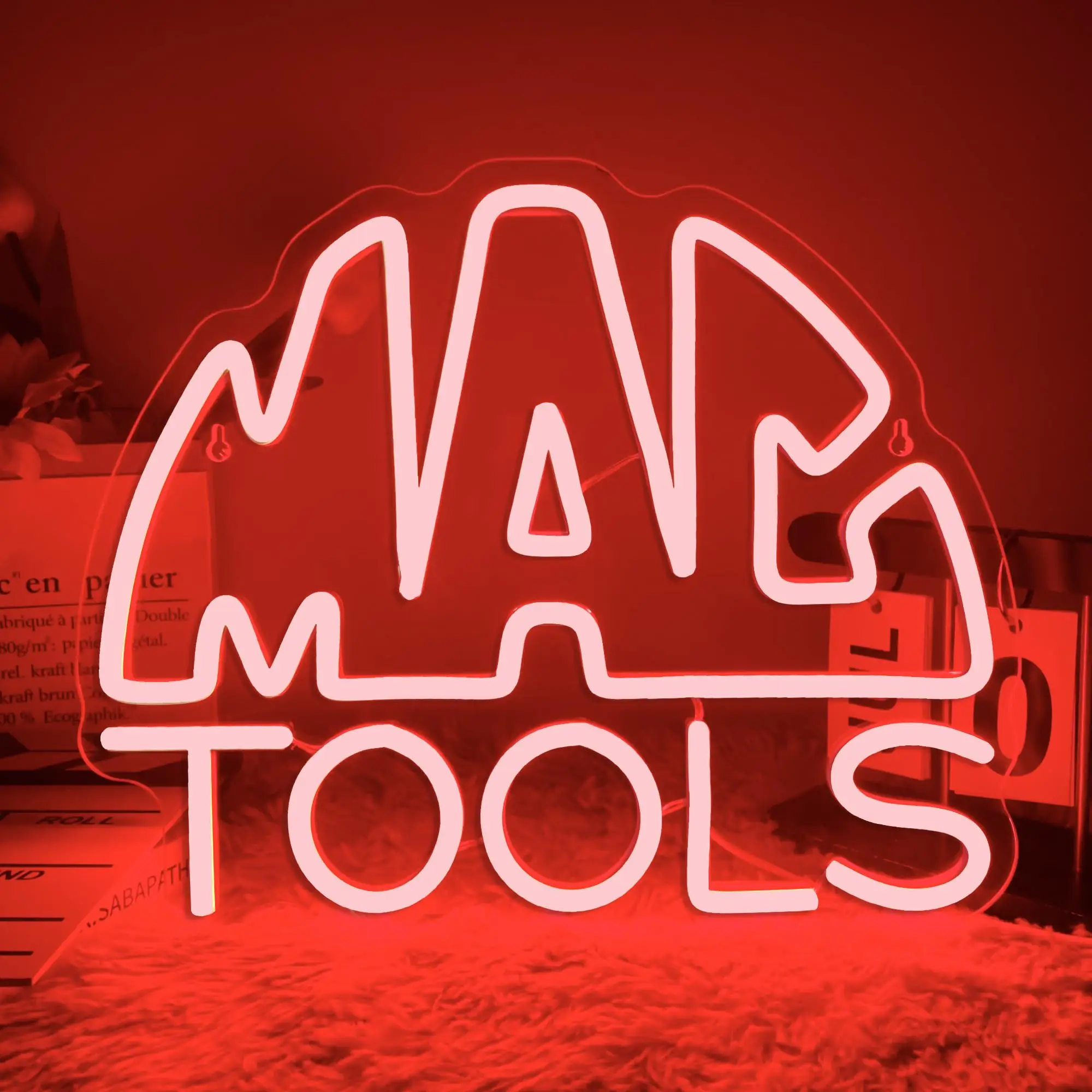 

MAC Tools Неоновая вывеска Светодиодные неоновые огни для гаража Ремонтный магазин Декор мастерской Настенное искусство Человек Пещера Инструмент Подарок для энтузиастов