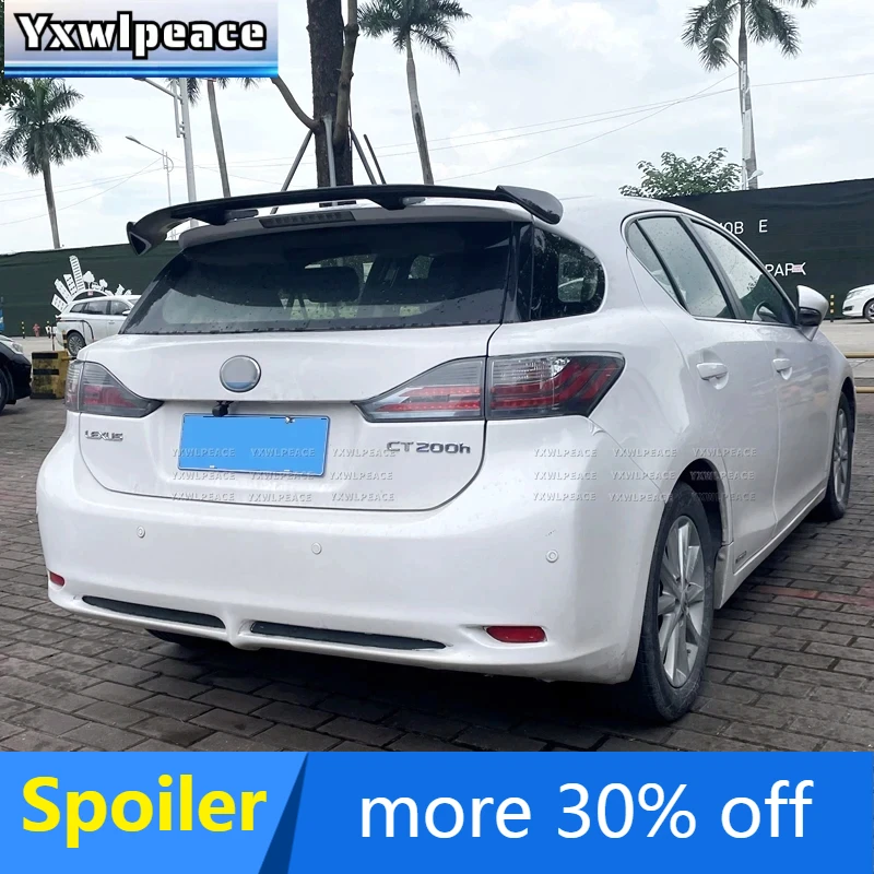 

For Lexus CT 2011-2020 ABS Plastic Primer Color Rear Trunk Lip Wing Roof Spoiler Body Kit Accessories