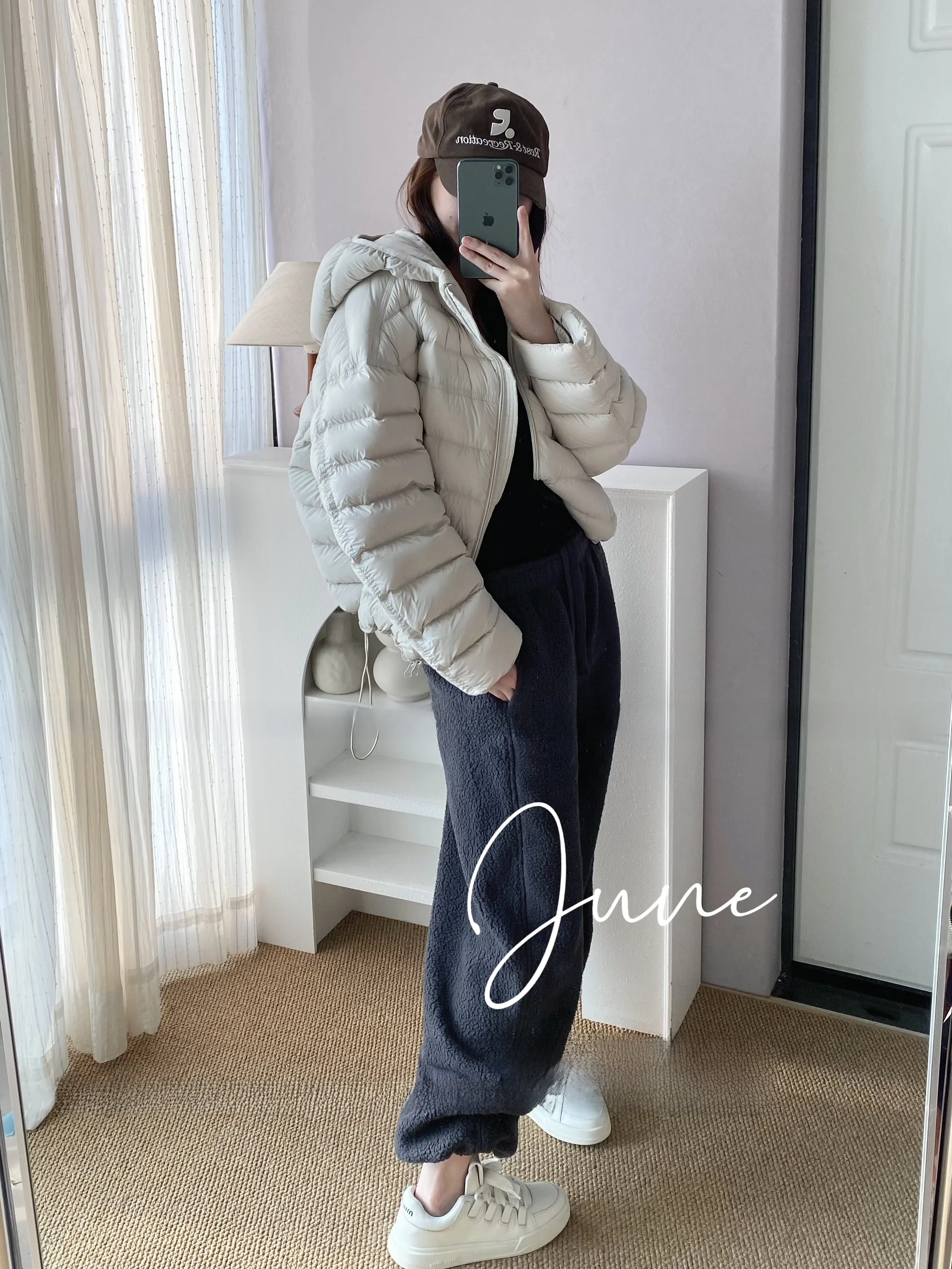 

Trendy Elastic Waist Fce Lined Sweatpants Women's High Waist Dstring Design Spor Loose Fit Casual Trousers