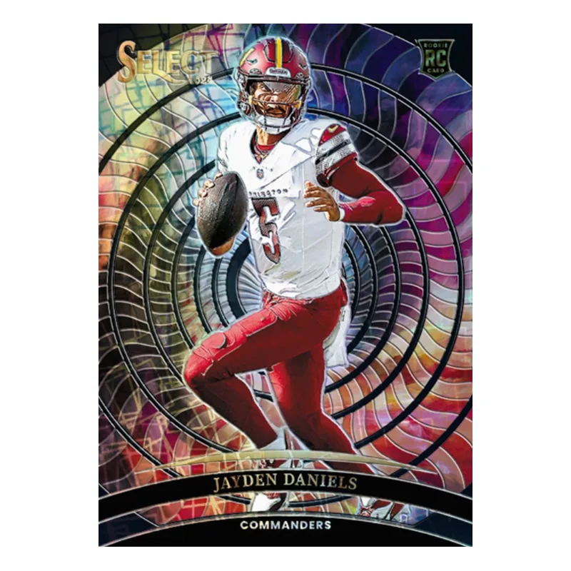 Panini 2024 Nfl Select Color Wheel Black Prizms Rugby Star Jayden Daniels Drake Maye Rome Odunze Diy Trading Card Gift Collect - Image 5