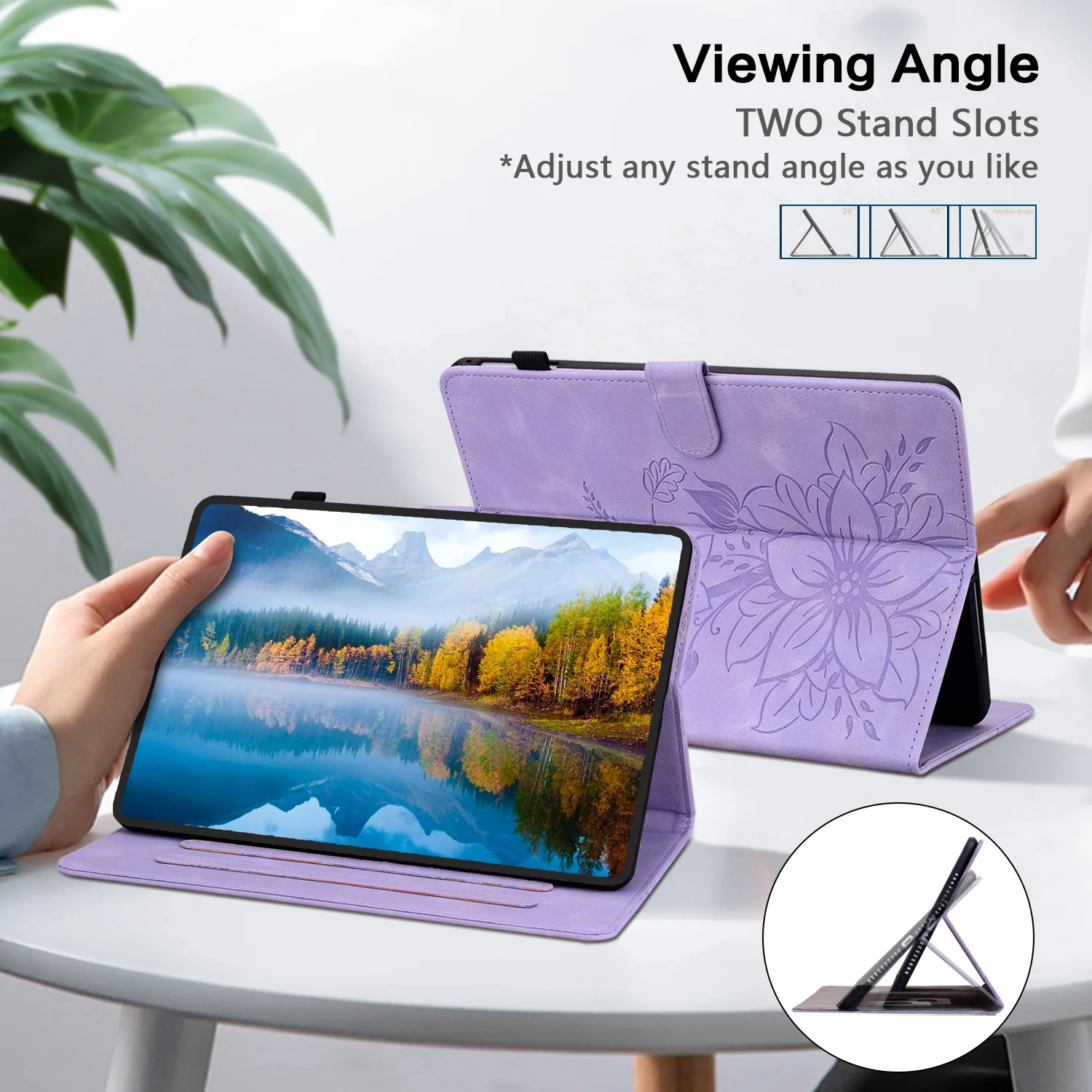 Adjustable Stand Case for Xiaomi Redmi Pad SE 8.7 2024 TPU Back Emboss PU Leather Cover For Redmi Pad SE 4G 8.7inch Tablet Shell