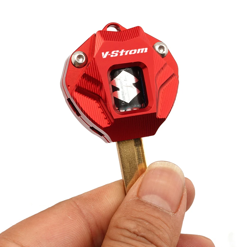 For Suzuki V-Strom 650 1000 1050 1050XT 800DE Vstrom DL1050 DL 650 800 DE Motorcycle CNC Key Case Shell Cover & Keyring Keychain