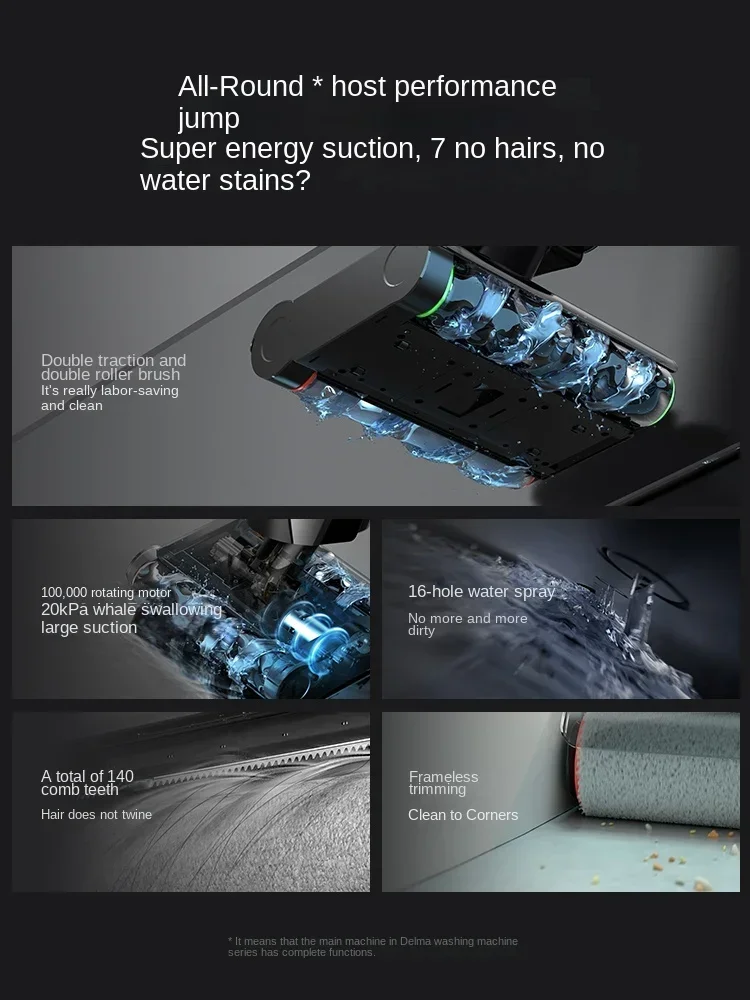 

Оригинальная беспроводная мойка пола Deerma P60Max, бытовая техника, не требующая обслуживания, антибактериальная кромка, космическая станция, всасывание M