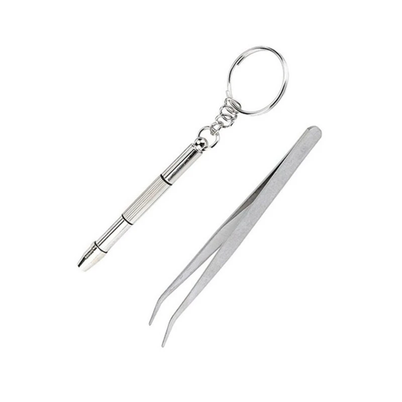 Glasses Repair Kit Frameless Sunglasses Nose Holder Clock Screwdriver Nut Tool Family Repair Tool Combination Durable