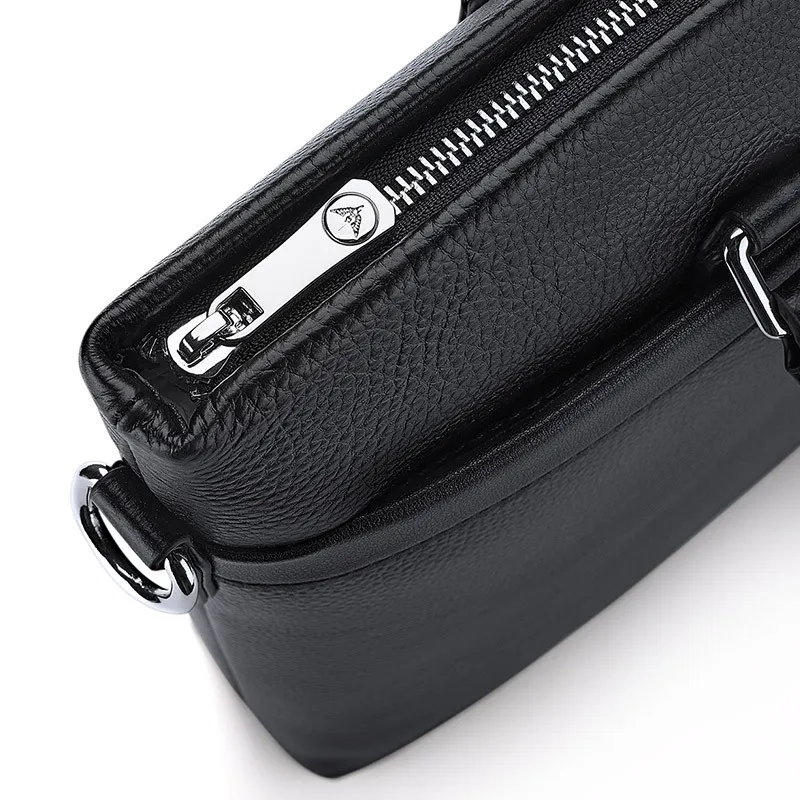 Homem maleta genuíno mensageiro marca de luxo saco de couro negócios ombro único crossbody grande capacidade bolsa casual