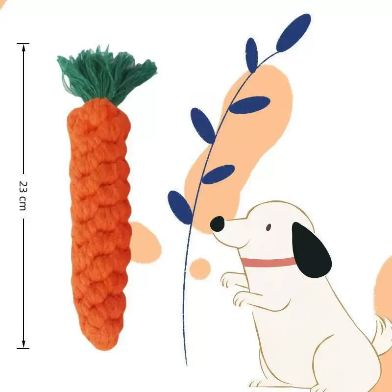 Langlebige Karotten-Seil-Knoten-Hundespielzeuge, bissfest, für Welpen, interaktive Zerrspiele, selbstunterhaltsame Spielzeuge für alle Hunde. – Detail 8