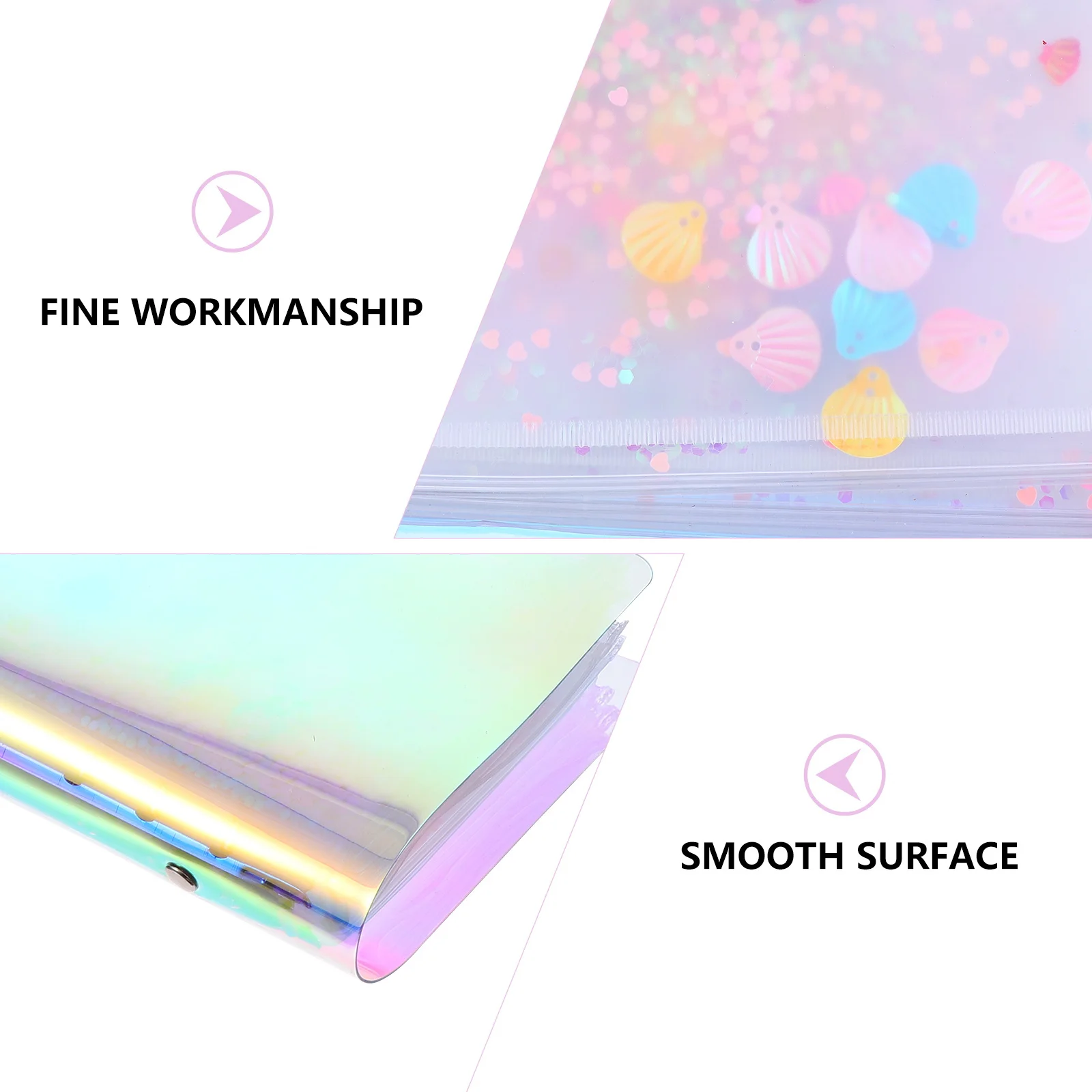 

12pcs Pvc A6 6 Ring Binder Premium Cover With Pockets For Bills Cash Cards Coupons System Refillable Notepad