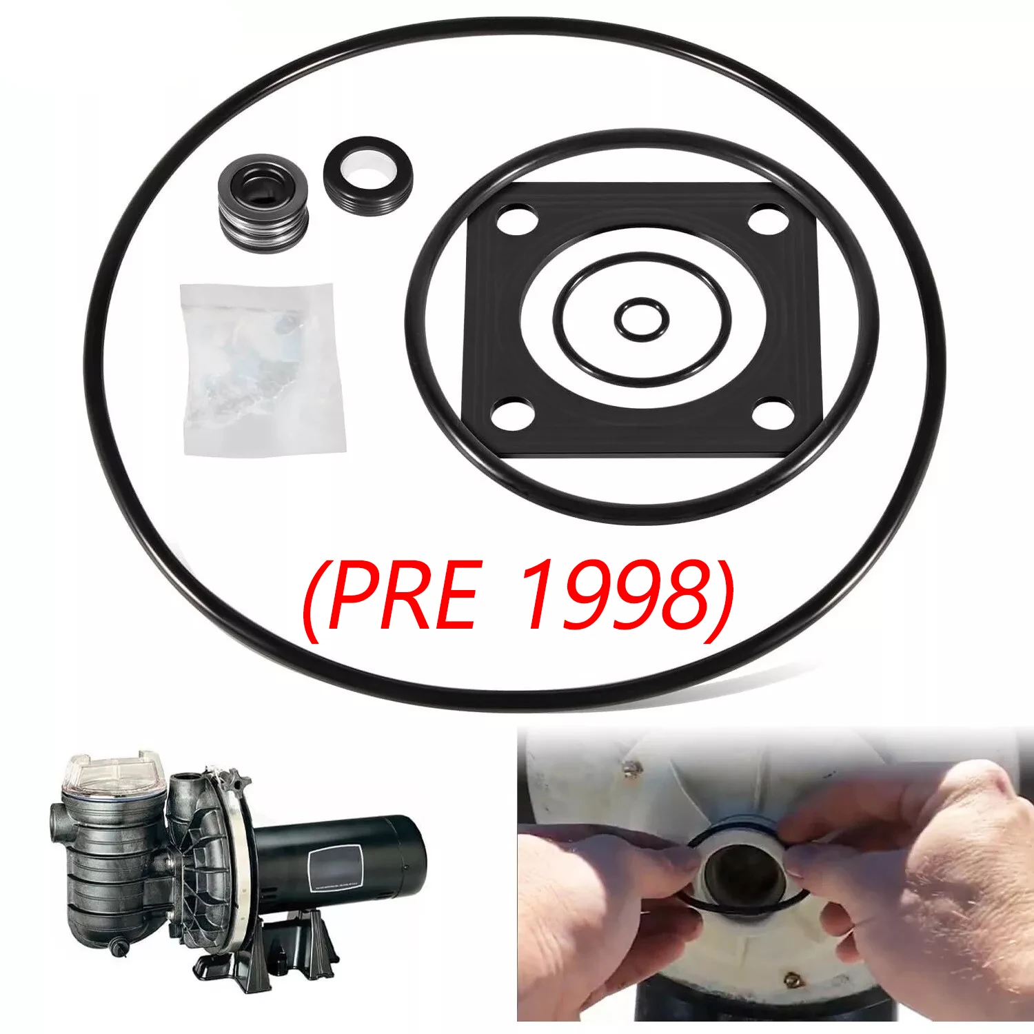 MX O-Ring Rebuild Kit Fit for Sta-Rite P2RA & P2R Dura-Glas MaxeGlas Pool Pump (PRE 1998) (6PCS) Pool & Spa Replacement Parts
