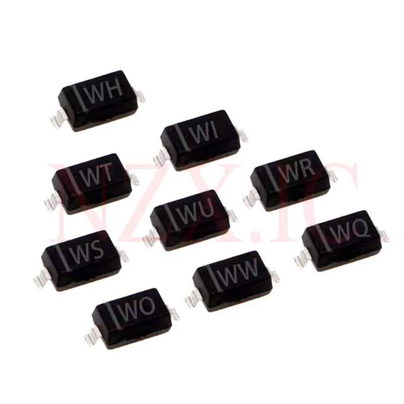 100PCS SOD123 Zener diode BZT52C 2.4V-43V 2.7V 3V 3.3V 4.7V 5.1V 6.8V 10V 15V 20V 22V 27V 30V 33V 39V SMD SOD-123 1206 Diodes