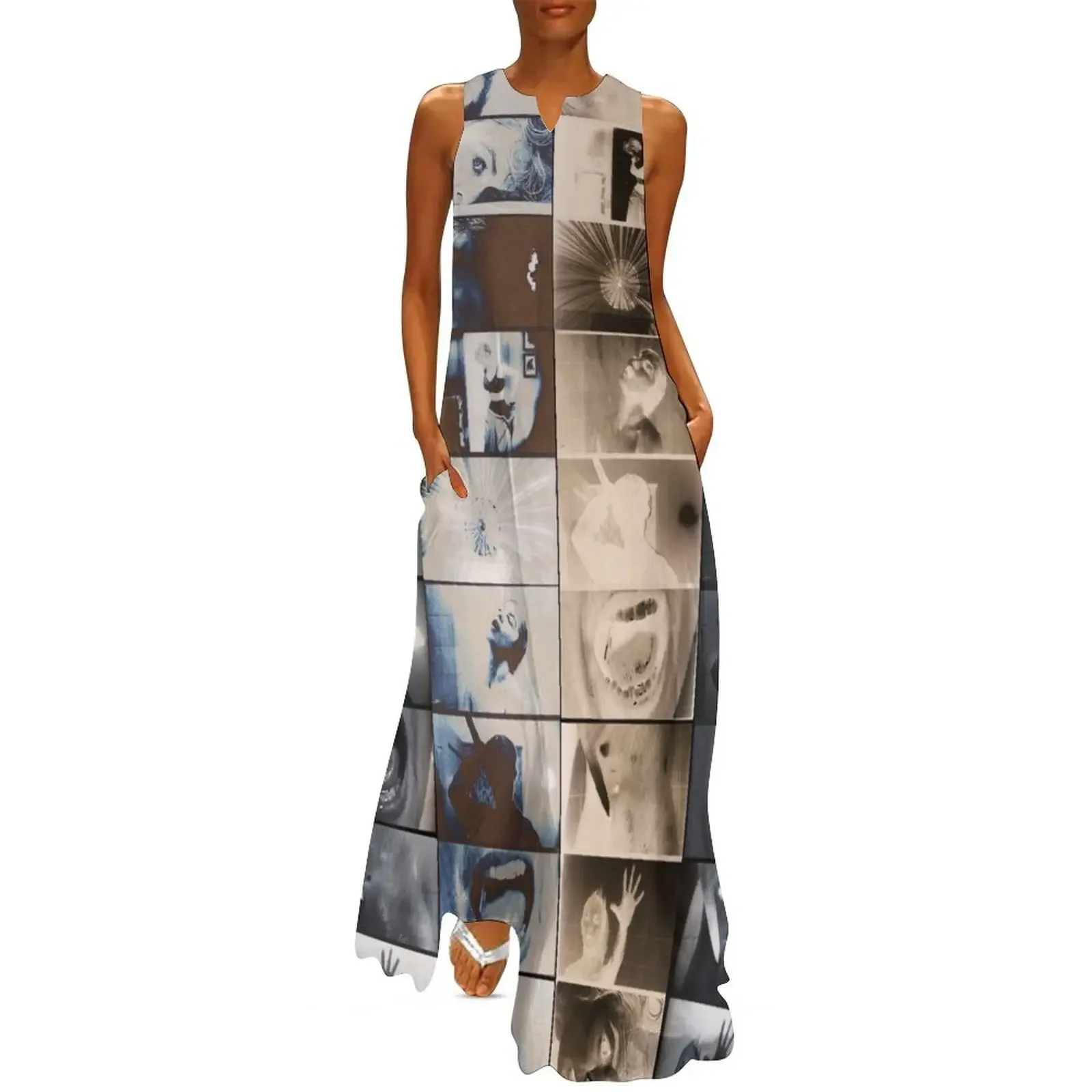 

Psycho Shower Scene, Gray Pattern, Officially Licensed Fan Art Long Dress women party dresses birthday dress Dress